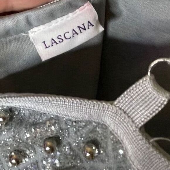 LASCANA Women's XS Silver Sequin Sleeveless Mini Dress Party Cocktail - Picture 5 of 7
